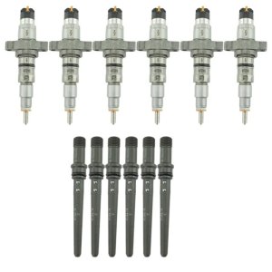 Ram Truck Fuel Injector Pack - Industrial Injection - Reman Stock Injector + Connecting Tubes - `03-`04